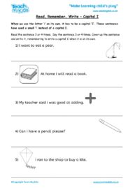 Worksheets for kids - read,_remember_write_-_capital_i